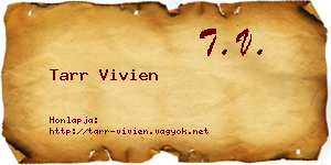 Tarr Vivien névjegykártya